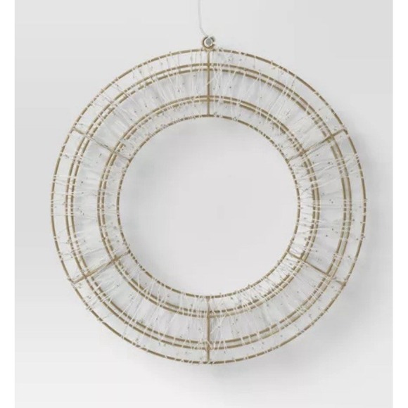 Wondershop Christmas LED Dewdrop Wreath Twinkling Warm White In/Out 15in NEW - Picture 3 of 14